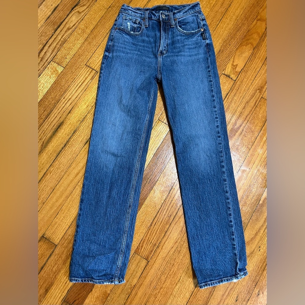 SILVER Highly Desirable High Rise Straight Leg Jeans Size 24 - Picture 4 of 11